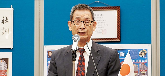 新しい歴史教科書をつくる会京都支部副支部長の田中誠様